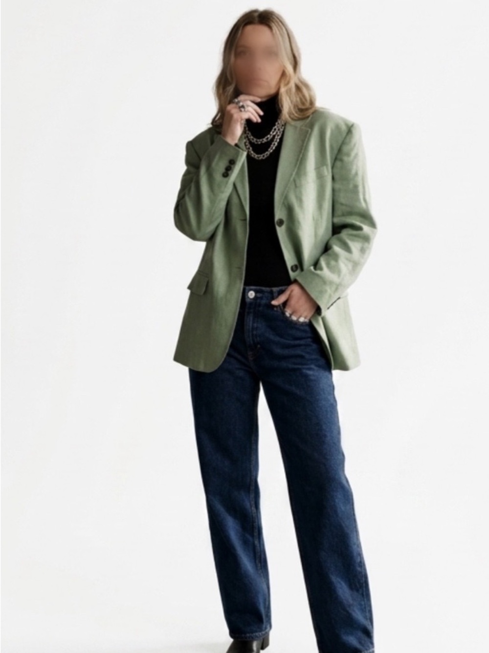 Theory | Oversized Mint Green Blazer